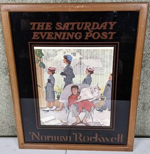 lot 22 image: Framed Norman Rockwell Saturday Evening Post Print