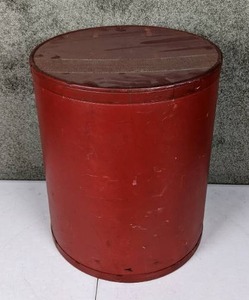 lot 77 image: The Master Package Red MetalFiber Drum with Flip Lid