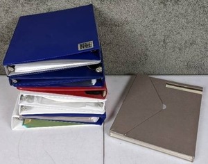 lot 97 image: Lot of 11 Binders, Martha Stewart Pocket Portfolio and More
