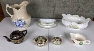 lot 35 image: Lot of 7 Vintage PorcelainChina Pieces Tulip, Noritake, Arcadia, Royal Kinran Nippon and More