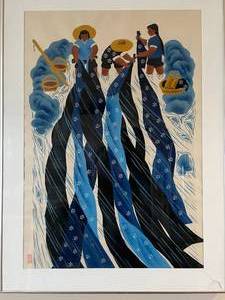 Print of 3 People in River