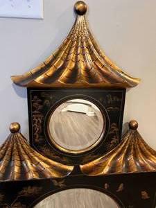 Oriental Style Mirror with Painted Scene