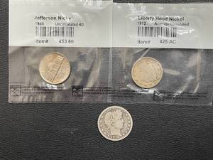 lot 43 image: 2 Nickels and 1 Quarter