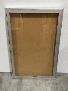 Bulletin Board with Locking Door