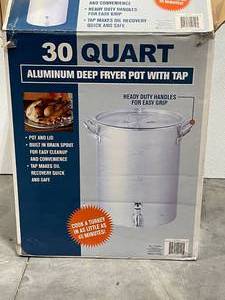 NEW Aluminum 30 Quart Fryer Pot with Tap