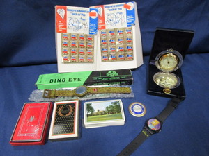 Political Pins, Watches, Playing Cards