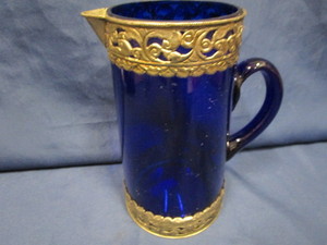 Cobalt  Edged Pitcher