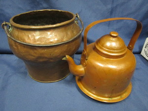 Copper Pot & Teapot