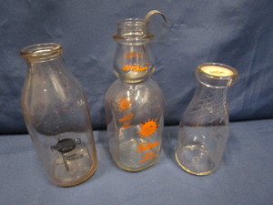 Milk Bottles with Cream Top