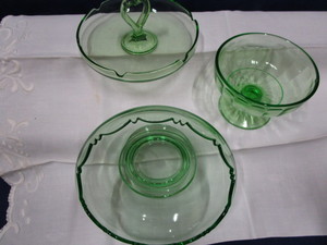 Green Depression Glass