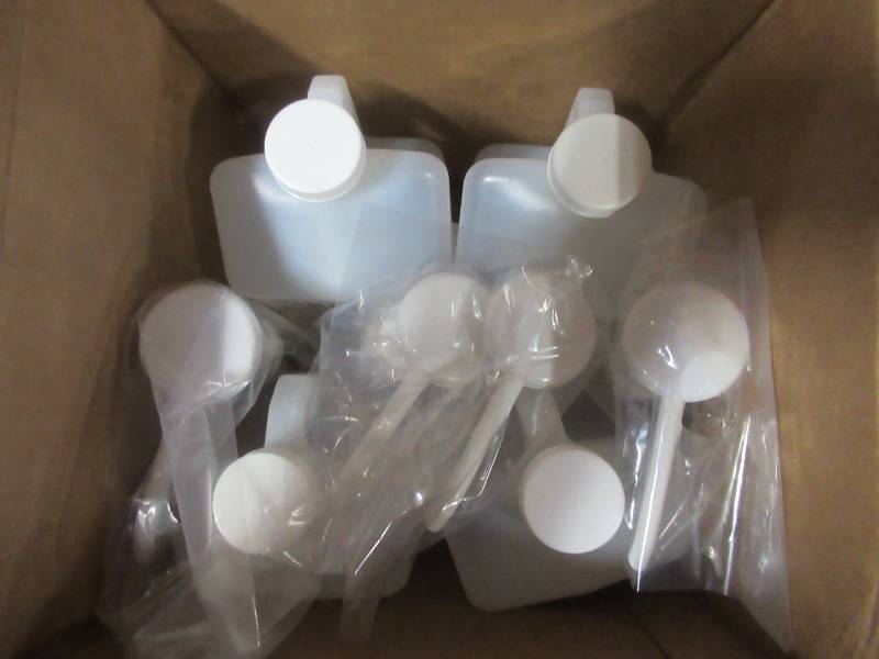 lot 635 image: FPL (4 Pack) Liquid Hand Sanitizer in 12 gallon container With Hand Pump Dispenser - 80% Alcohol.