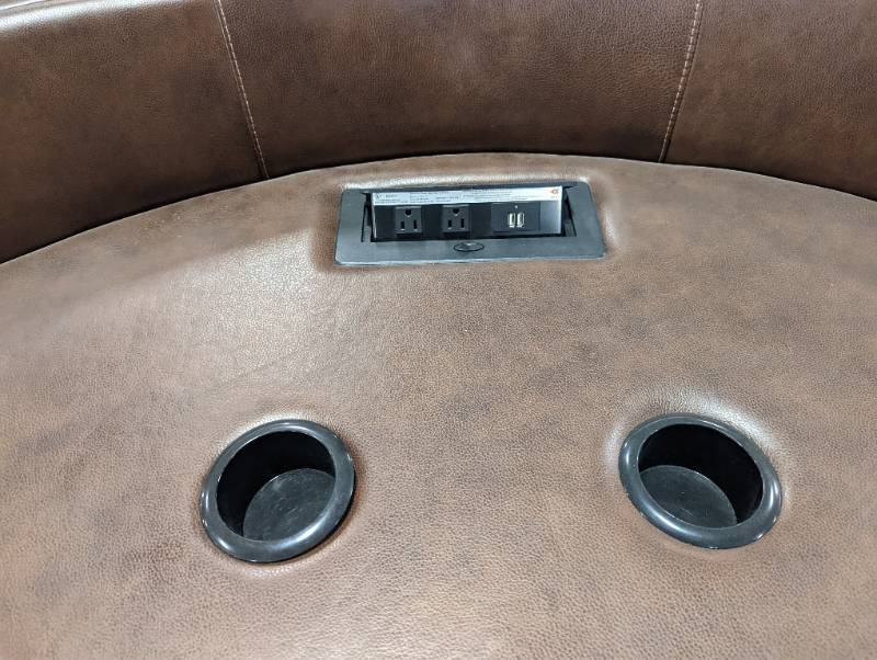 lot 908 image: Ashley Furniture Backtrack Wedge for Sofa Set - Plug Needs Repair.