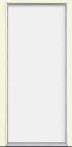 lot 432 image: Masonite 30 in. x 80 in. Flush Right Hand Inswing Primed Steel Prehung Front Exterior Door No Brickmold in Vinyl Frame