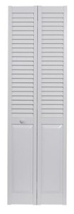 lot 450 image: Pinecroft SEALL30 Seabrooke PVC Louvered Interior Bifold Door, 80 x 30, White.