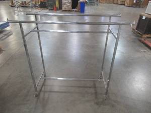 lot 499 image: 24 x 60 Height Adjustable Clothes Display Rack - Used in Retail Store.