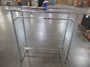 lot 501 image: 24 x 60 Height Adjustable Clothes Display Rack - Used in Retail Store.