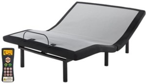 lot 494 image: Ashley Furniture Signature Design - Head-Foot Model Best - Queen Adjustable Base - Massage - Gray, M9X932 - NEW IN BOX