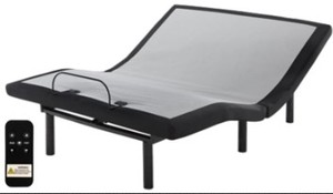lot 495 image: Signature Design by Ashley Head-Foot Model-Good Queen Adjustable Base Gray, M9X732 - NEW IN BOX