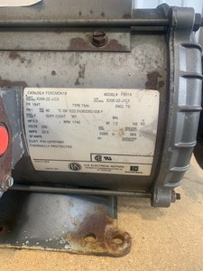 lot 23 image: 5hp single phase electric motor only used 1 year