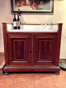 lot 3 image: Antique Dry Sink wMarble Top