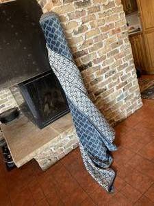 lot 25 image: Bolt of Vintage Blue Fabric