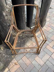 lot 29 image: Pair of Vintage Iron Chair Frames