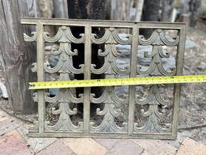 lot 57 image: Section of Antique Iron Architectural Grillwork 