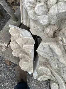 lot 61 image: Heavy Vintage Plaster Sconce wCherub (AS IS)