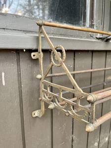 lot 62 image: Ornate Old Vintage Railway or Street Car Luggage Rack