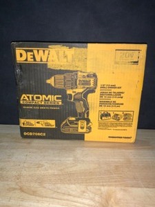 DEWALT ATOMIC 20-Volt MAX Cordless Brushless Compact 12 in. DrillDriver, (2) 20-Volt 1.3Ah Batteries, Charger & Bag. See Pictures