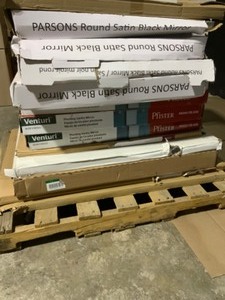 Pallet with (15) Mirrors That Are For Parts or Repair & Have Either CrackedDamaged Glass or Damaged Frames. See Pictures