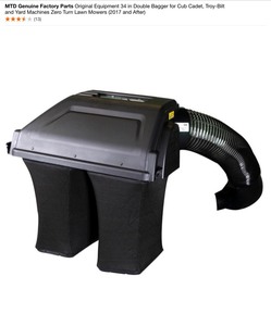 MTD Genuine Factory Parts Original Equipment 34 in Double Bagger for Cub Cadet, Troy-Bilt and Yard Machines Zero Turn Lawn Mowers (2017 and After). See Pictures