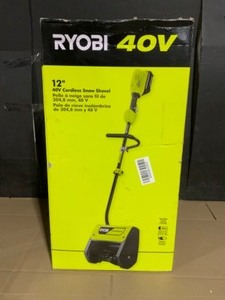 RYOBI 40V 12 in. Cordless Electric Single-Stage Snow Shovel with 4.0 Ah Battery and Charger. See Pictures