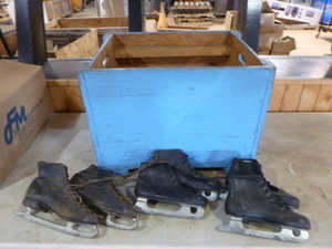 lot 17 image: 3 Pair of Vintage Ice Skates
