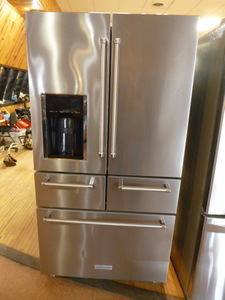 lot 1 image: Kitchen Aid Multi-Door RefrigeratorFreezer