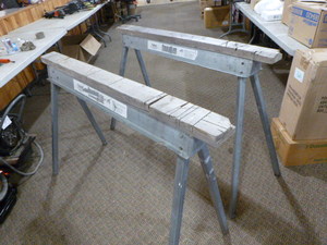 lot 63 image: 2 Fulton Stable Mate Saw Horses