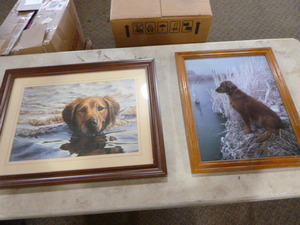 lot 83 image: 2 Golden Retriever Framed Prints