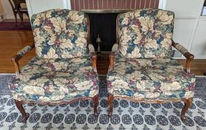 Pair of Baker Oversized Armchairs