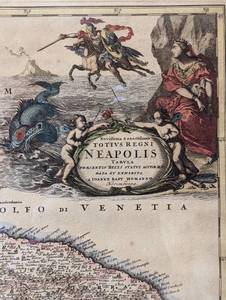 Framed Vintage Map of Italy