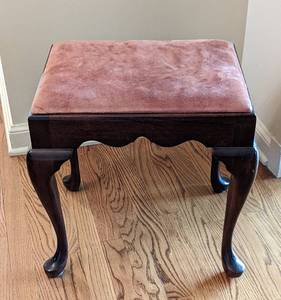 Suede Topped Footstool