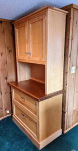 Large Wood Office File Cabinet