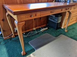 Elegant Clawfoot Wood Desk