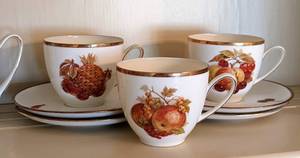 Vintage German Painted Porcelain Tea Set