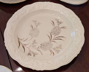 Vintage White and Gold Servingware