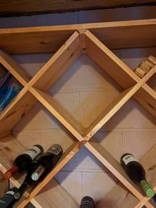 Wood Storage Closet Wine Rack-Wine Not Included