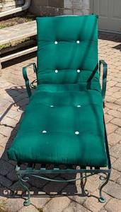 Painted Metal Chaise Lounge Chair
