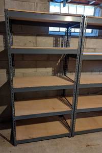 Three Metal Storage Racks