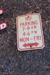 lot 644 image: No Parking Metal Sign