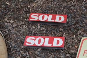 lot 645 image: Lot of (2) SOLD Metal Sign