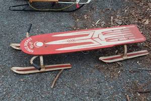 lot 650 image: Vintage Space Rocket XS-17 Snow Sled